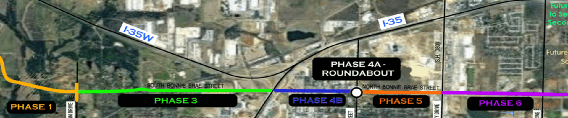 Map of phase plan for Bonnie Brae Street