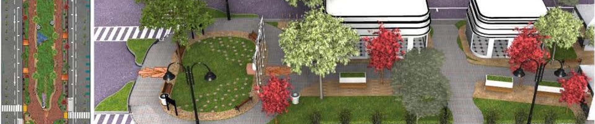 Computer-generated image of proposed Median 3 Design