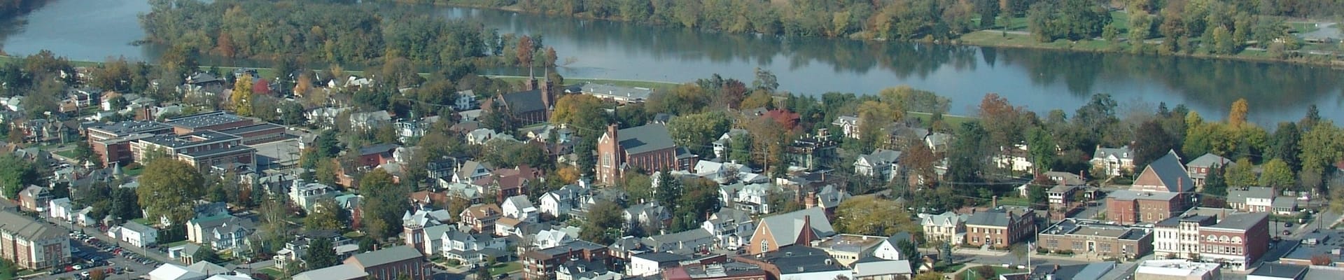 aerial view of lock haven