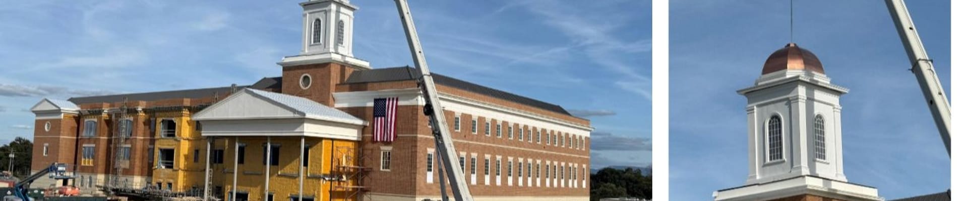 exterior photo of Verona courthouse, cupola setting