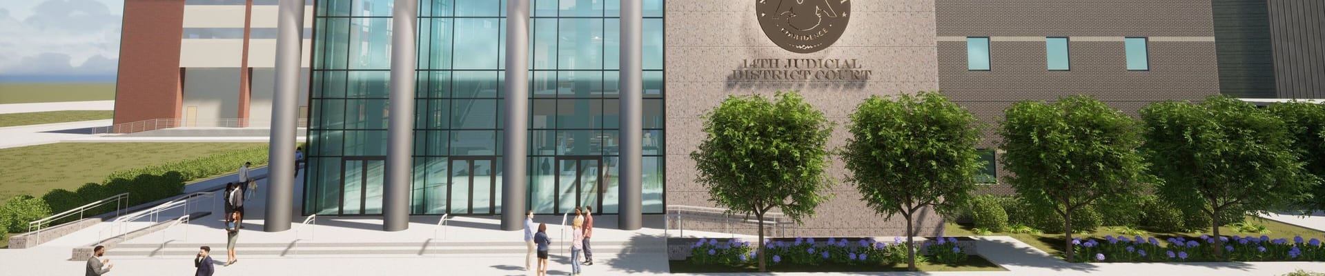 rendering of the complete Judicial Complex.