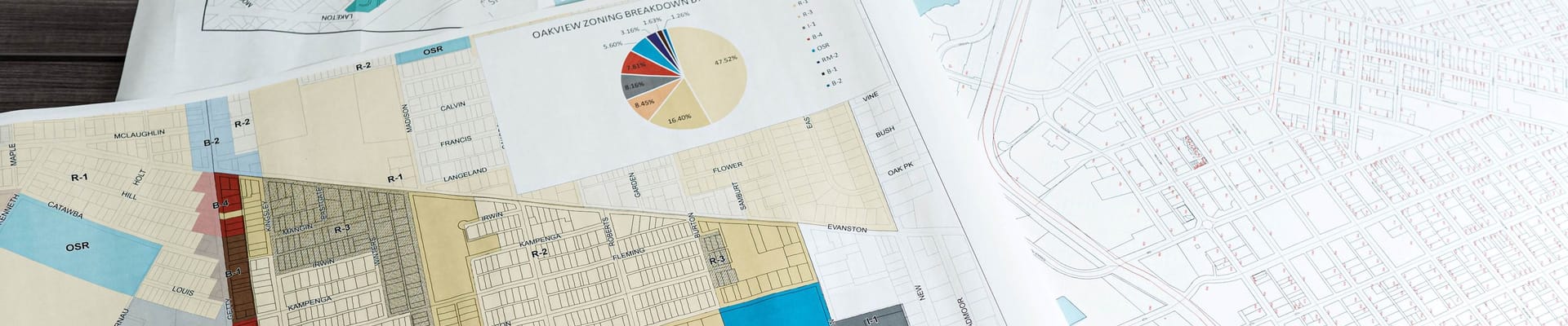 Planning Maps on Desk
