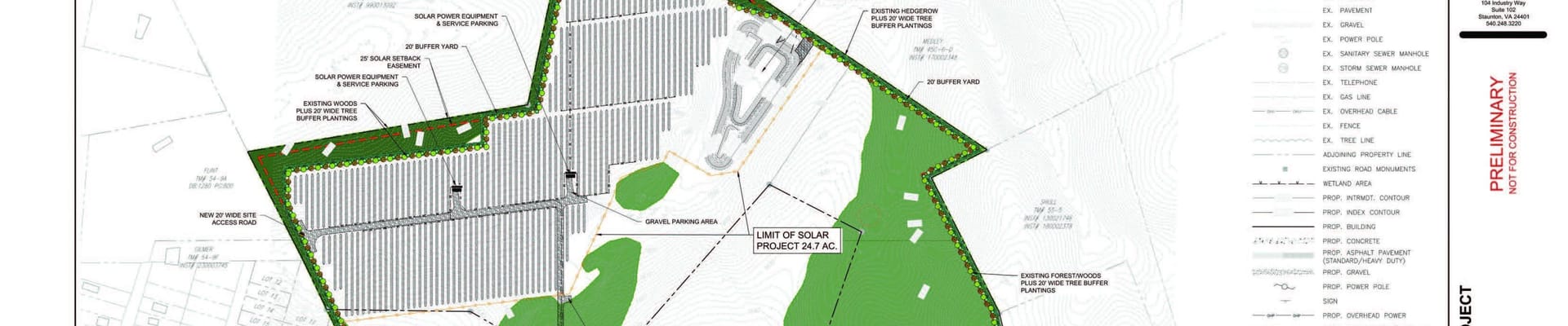 Depiction of location of panels on subject property.