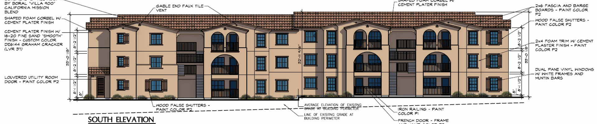 Polo Village South Elevations