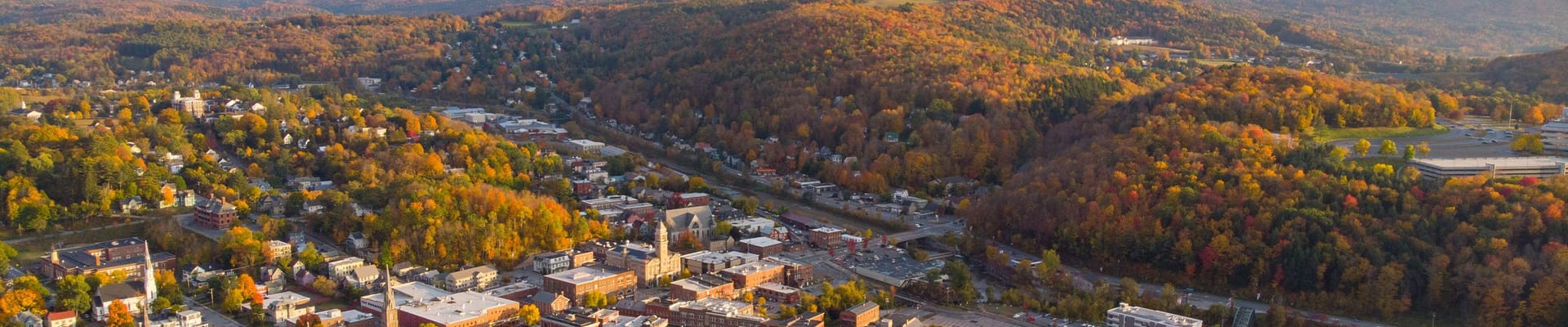 Aerial View of the City of Montpelier looking southwest