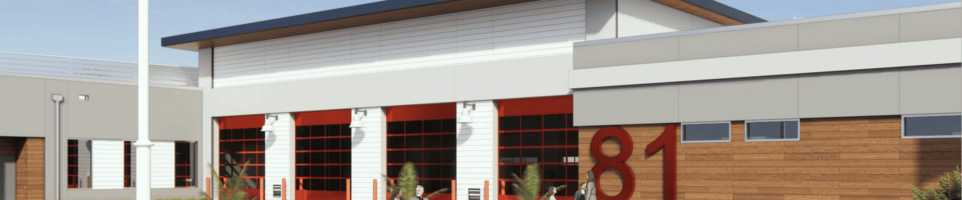 A computer-generated rendering of the future Fire Station 81