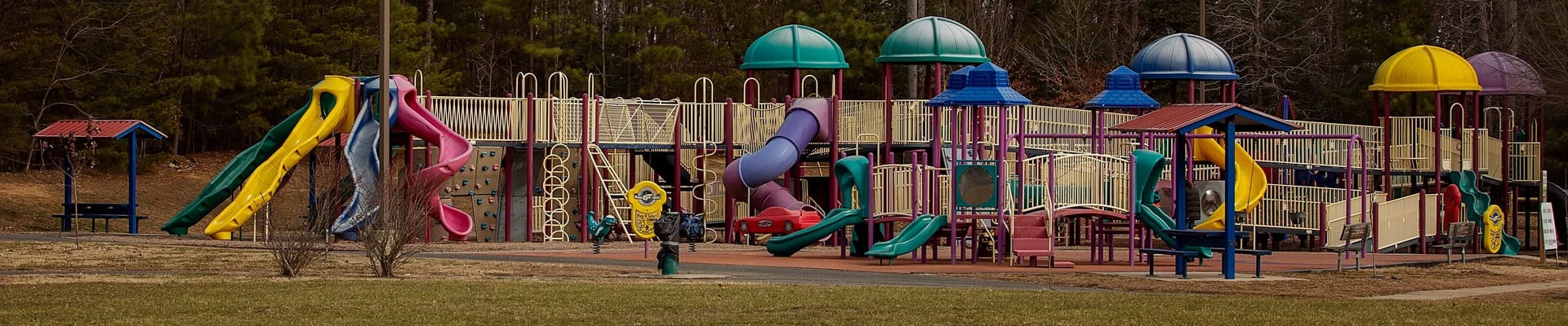 Zoomed out view of a playground