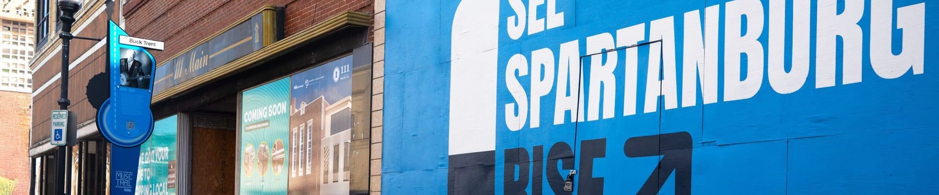 See Spartanburg Rise mural on building