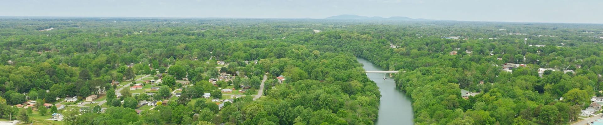 aerial view of barren fork river and mcminnville