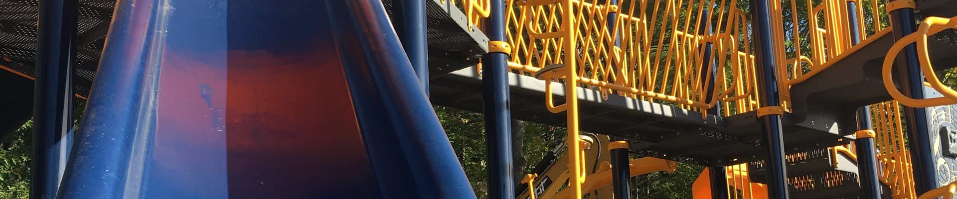 Existing slides and climbing equipment at Lyseth Playground 