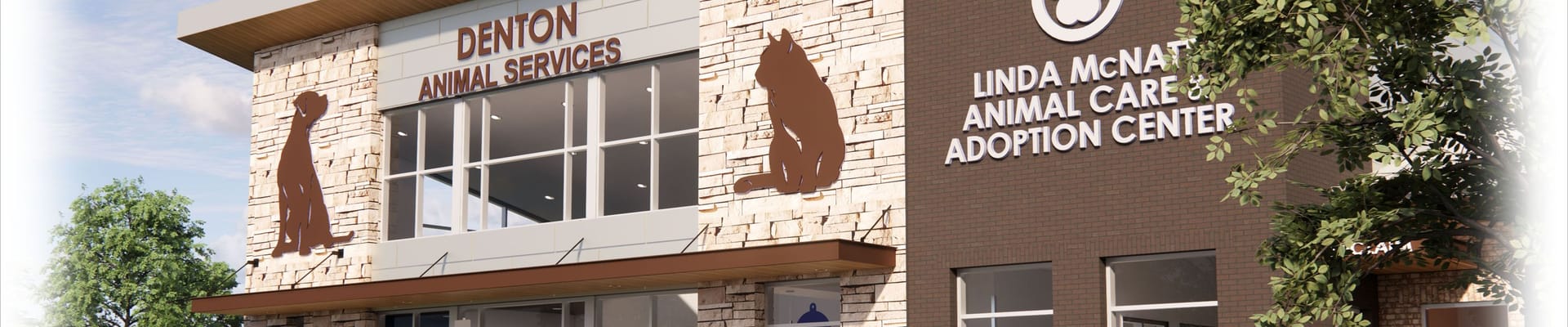 Architectural rendering of new entries to animal adoption. 