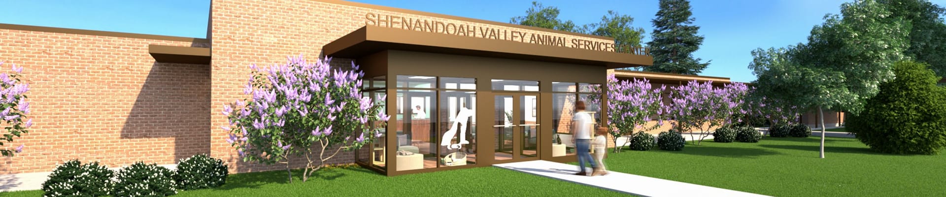 future Shenandoah Valley Animal Services Center schematic of front entrance
