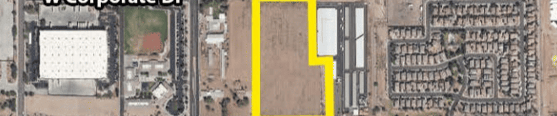 Aerial photo of a parcel off of Van Buren and South Fairway Drive in Avondale, AZ. 