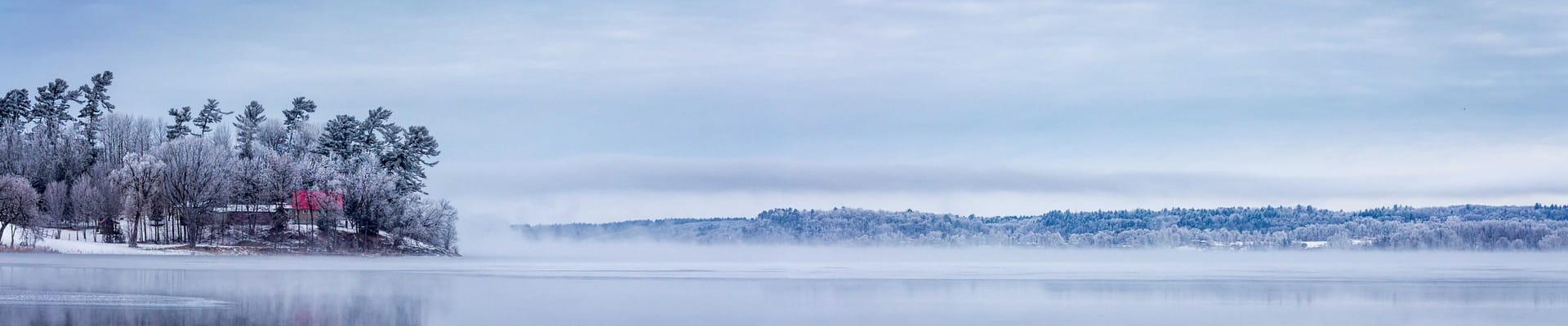 Winter River Scene in Whitewater Region