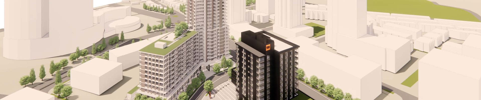 Rendering of proposed buildings at 1634 and 1748 Capilano Road 