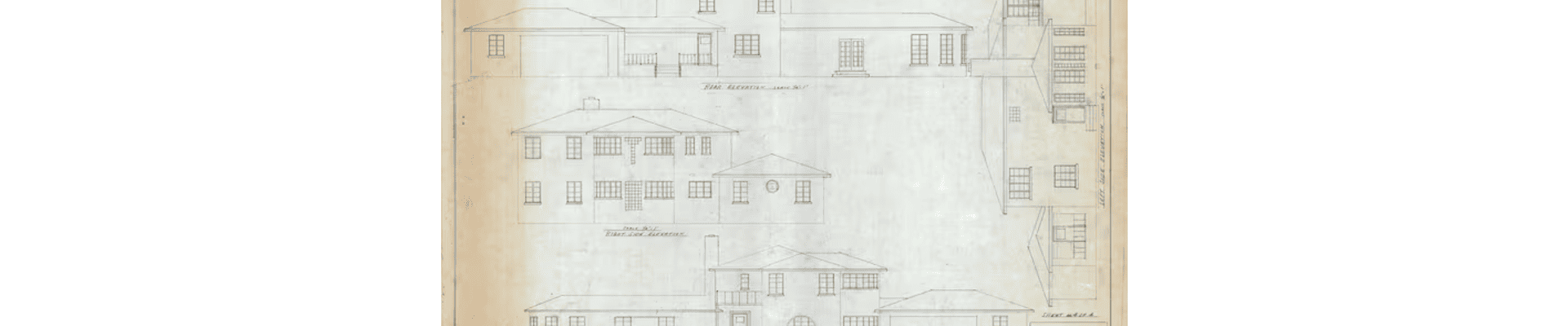 The city of Tampa is consulting George Guida Sr.'s original hand drawn architectural renderings of his West Tampa home while restoring the historic structure. [ Courtesy of the City of Tampa ]