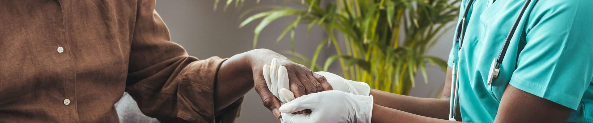 Woman holding someone's hand