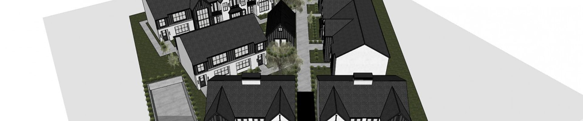 Rendering of proposed buildings at 3712-3718 Edgemont Boulevard