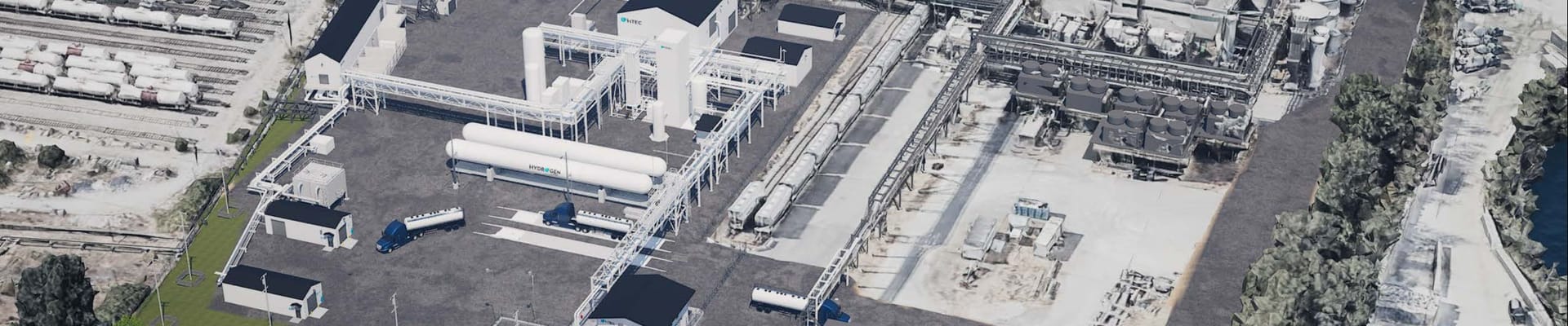 aerial view of the development site