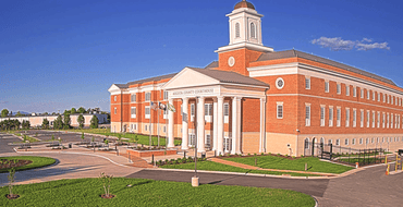 The new Augusta County Courthouse stands in the afternoon sun.