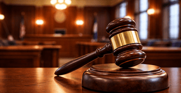 Gavel in a court room