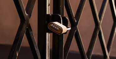 a padlocked gate