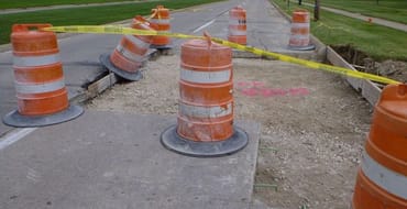 Open pavement on Tower Blvd, 2015