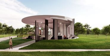 Art pavilion, rounded