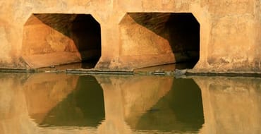 Two Concrete drainage systems at Pecan Creek 