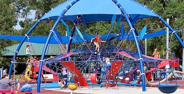 Kids playing at Veterans Memorial Park