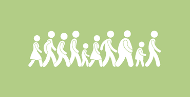 Graphic of people walking