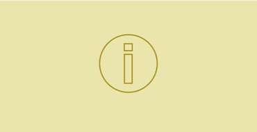 Information icon inside a circle, centred on a light beige background