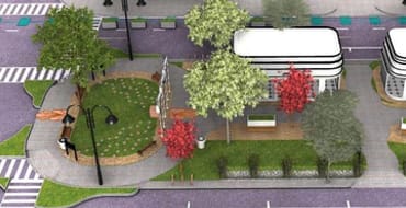 Median 3 -Avenue of Flags