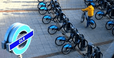 Image of DLR station and cycle storage