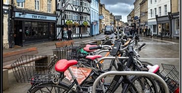 Image of bikes in a street 