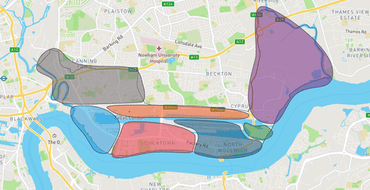 map of the area