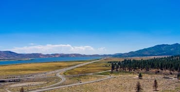 View of Washoe Valley, including Highway 395 and Washoe Lake