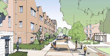 Artistic impression of residential area