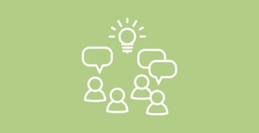 Graphic of people talking