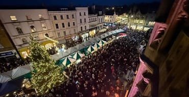 Image of a birds eye view of the market