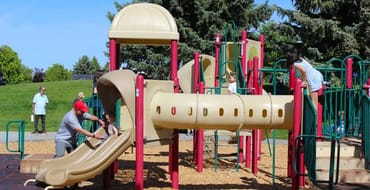 People at Pavillion Park playground