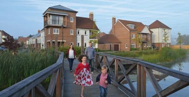 Image of a family walking