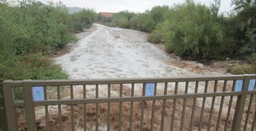 Picture of flooding in a Scottsdale wash.