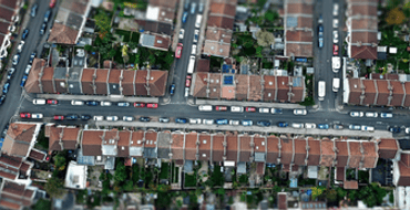 Aerial view of Bristol neighbourhood
