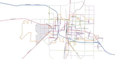 The PDF map of the major street plan. 