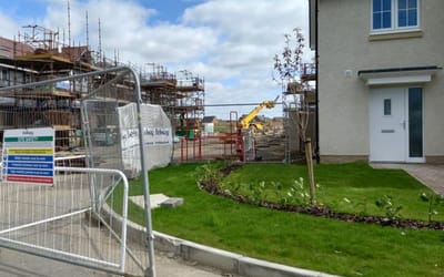New housing being built at Montgomerie Park, Irvine