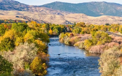 View of Truckee River in Verdi, NV