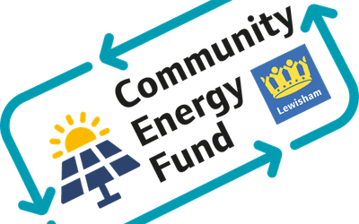 Lewisham Community Energy Fund Logo with image of the sun and a solar panel