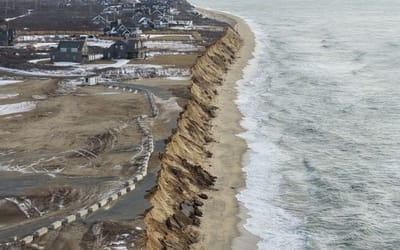 Tom Nevers coastline aerial photo