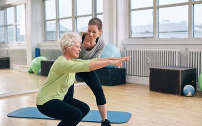 lady doing strength exercise